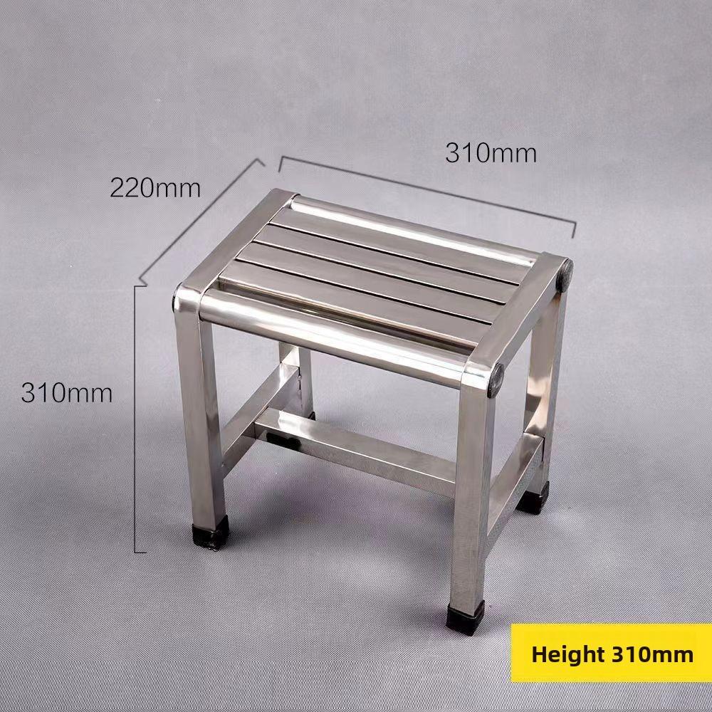 Stainless Steel Living Room Stool Thickened Elderly Bathroom Shower Stool Small Portable Household Anti Slip Chair