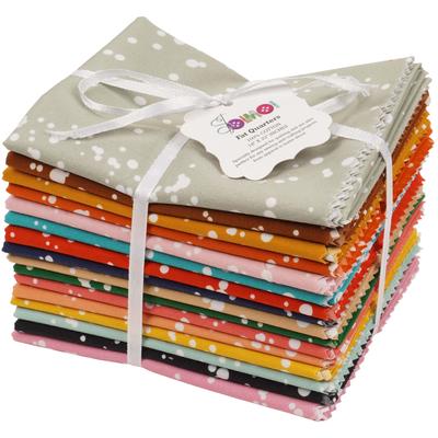 16 Pc Fat Quarter Bundle-  Dot  Print 18"x 22"  DIY Patchwork-  100   Cotton  Pre-Cut Quilting Fabric