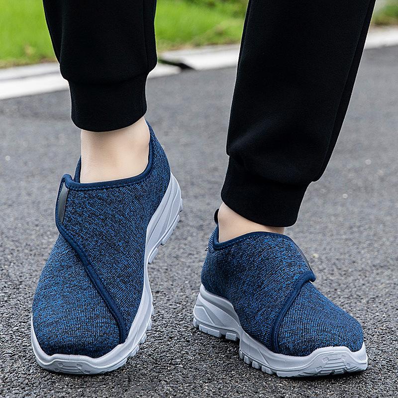 Summer widened large size walking shoes lightweight elderly shoes comfortable breathable men's shoes couple casual mesh shoes