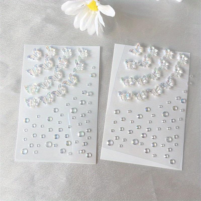 Butterfly Glittery Simulation Gem Stickers Makeup Party Music Festival DIY Eyes Face Jewels Stickers Art Gifts Performances Wedding Fake Tattoos