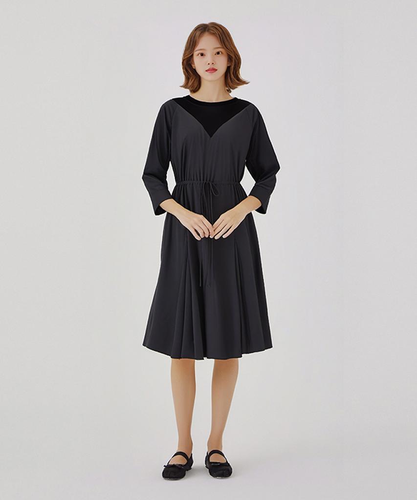 SOUP Waist String Mix Long Dress (Sy8Op30)