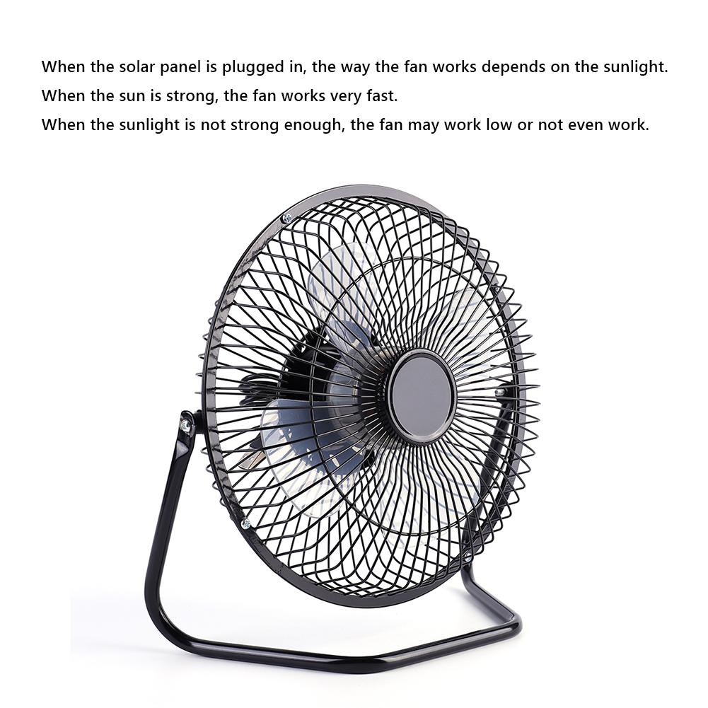 7W 6V Solar Panel with 8inch USB Exhaust Fan Solar Plate Exhaust Fan Ventilator for Home/Office/Outdoor Travel Camping/Pet House