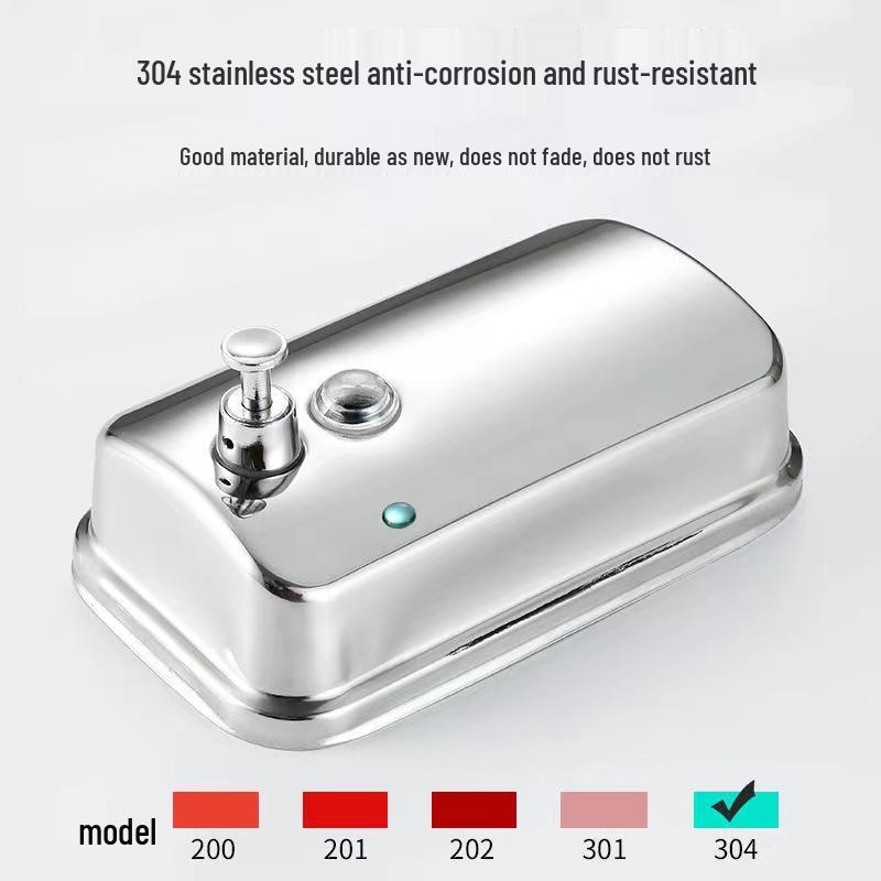 Wall-Mounted 304 Stainless Steel Soap & Sanitizer Dispenser for Bathroom, Kitchen, Hotel, Guest House, and Restaurant.