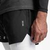 Pantalones Cortos de Verano 2 en 1 de Secado Rápido para Hombre Gimnasio Fitness Running Bodybuilding Jogging Pantalones Cortos Casuales Entrenamiento Baloncesto Masculino