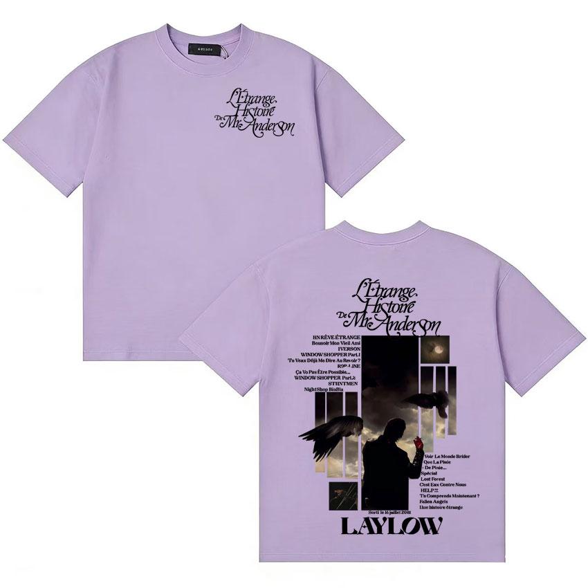 Rapper Laylow Album Letrange Histoire De Mranderson T Shirt Unisex Women High Quality Tshirt Classic Casual Short Sleeve Tshirts
