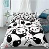 Cartoon Cute Panda Comfortable Duvet Quilt Cover Pillowcase Bedding Set Children Bedroom Decoration Home Textile