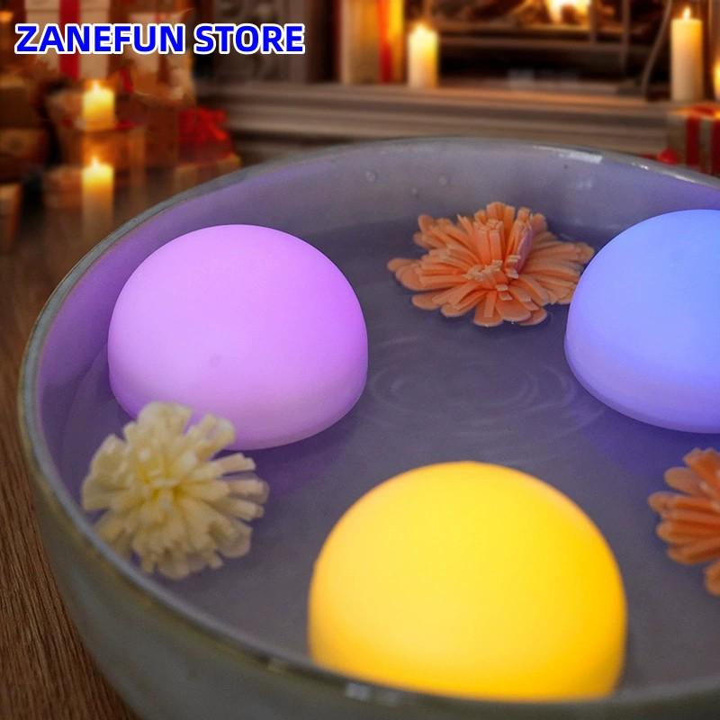 

12-Pack Water-floating Candle Waterproof Flameless LED Candles Electronic Lamp Water-controlled Swimming Pool Wish Lamp