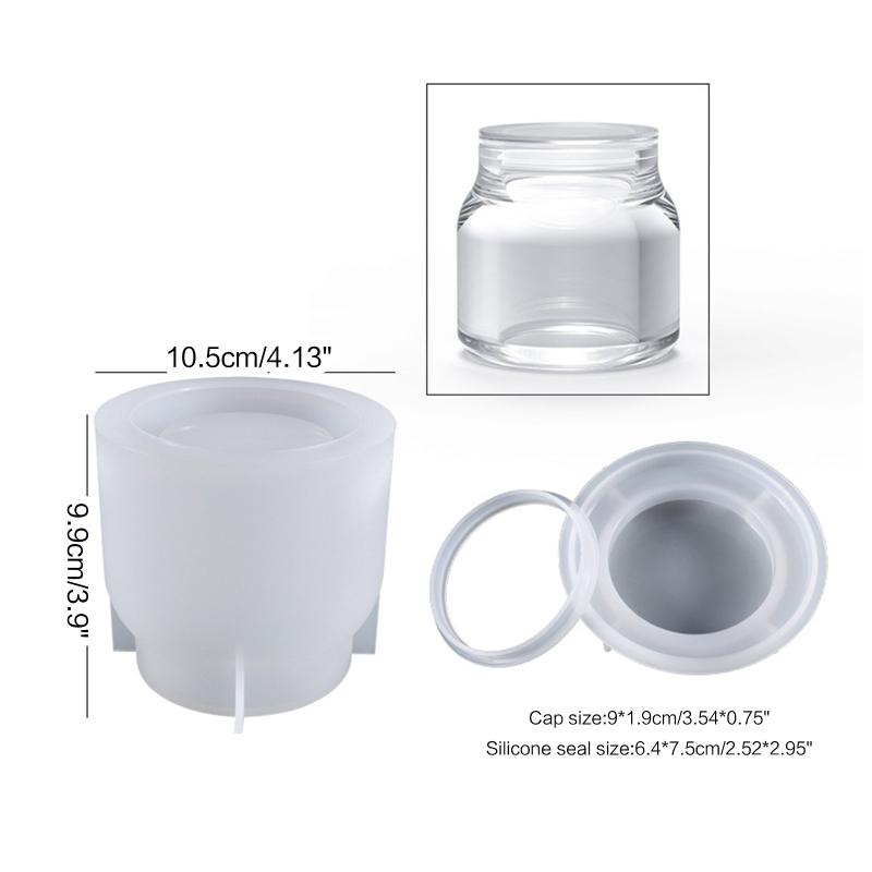 Storage Sealed Bottle Mold Jewelry Ring Box Mold Suitable for Soap Candle Holder Flower Pot Craft Diy Home Decoration