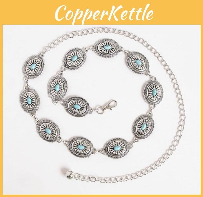 Inspired Metal Ethnic Waist Chain With Engraved Pattern For Women Outfits Casual