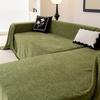 Herringbone Texture Chenille Couch Cover Solid Color Sofa Blanket Universal Sofa Cover  Bed