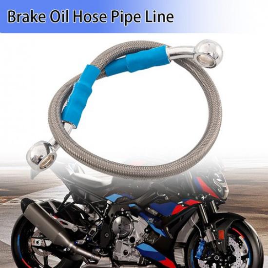 39cm Motorcycle Brake Oil Hose Pipe Line Kit Stainless Steel Braided Universal