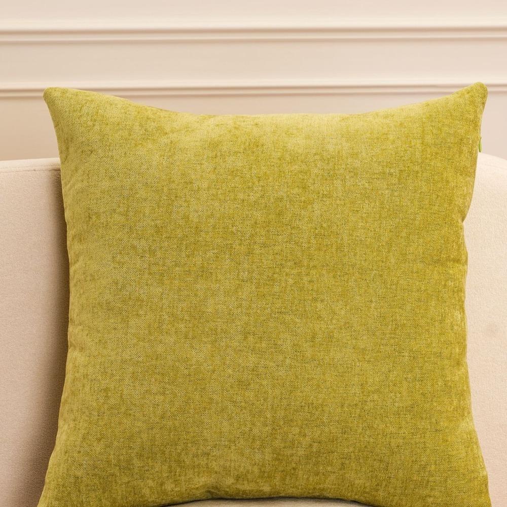 with Zipper Throw Pillow Case Wear Resistant Cushion Cover Modern Pillowslip Office зелёный