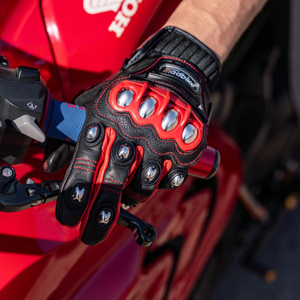 ILM Motorcycle Genuine Hard Smartphone Riding Gloves Size Gloves, Leather, All-Season, Spring, Summer, Fall, Protector, Compatible, Non-Slip,