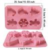 Silicone Candy Molds 6-Cavity Heat Resistant Baking Mould Christmas Silicone Candy Molds for Dessert Jellies Wax Melts Gummy