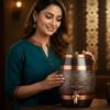 Copper Water Dispenser 5 Litre | Handcrafted Antique Engraved Copper Barrel