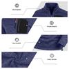 Men's Heather Quarter‑Zip Fleece Pullover, Contrast Zipper Chest Pocket, Stand Collar, Long Sleeve, Casual Outdoor Hiking Sweatshirt Top