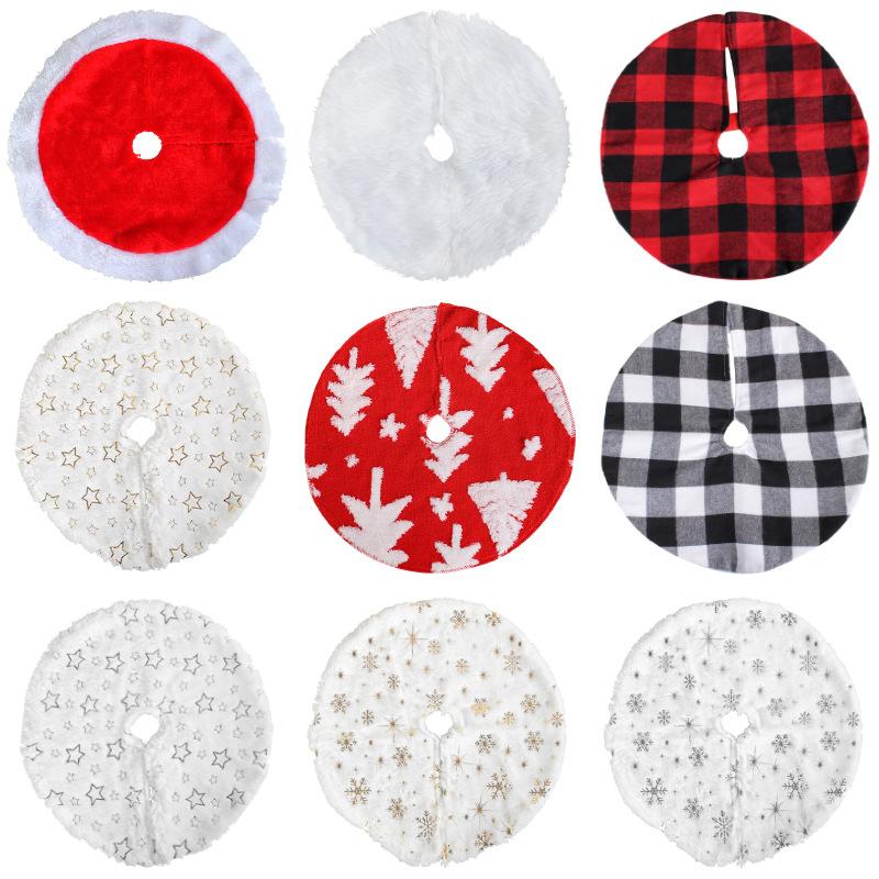 1Pc Home Outdoor Christmas Decoration Plush Christmas Tree Skirt