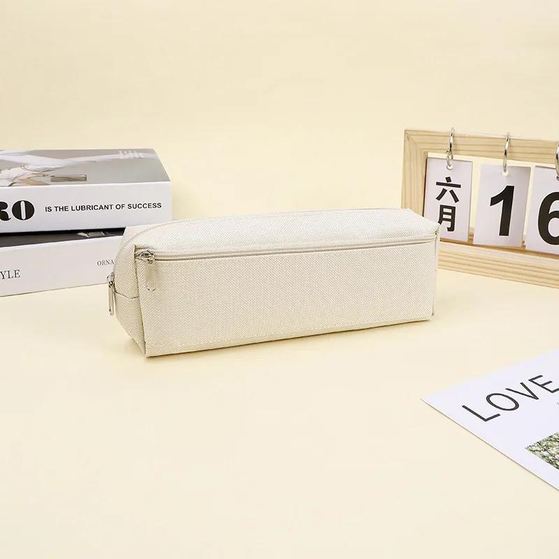Simple Portable Pencil Case Oxford Cloth Pencil Bag For Students Back To School Storage Stationery Supply Pencil Pouch