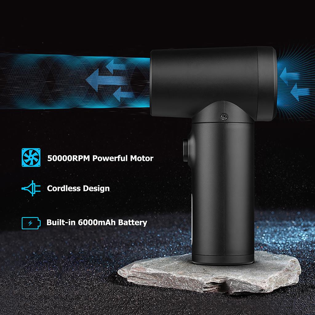 Multifunctional Cordless Electric Air Duster Air Pump 2 In 1 Dust Blowing Device with LED Light Powerful 50000RPM 100W