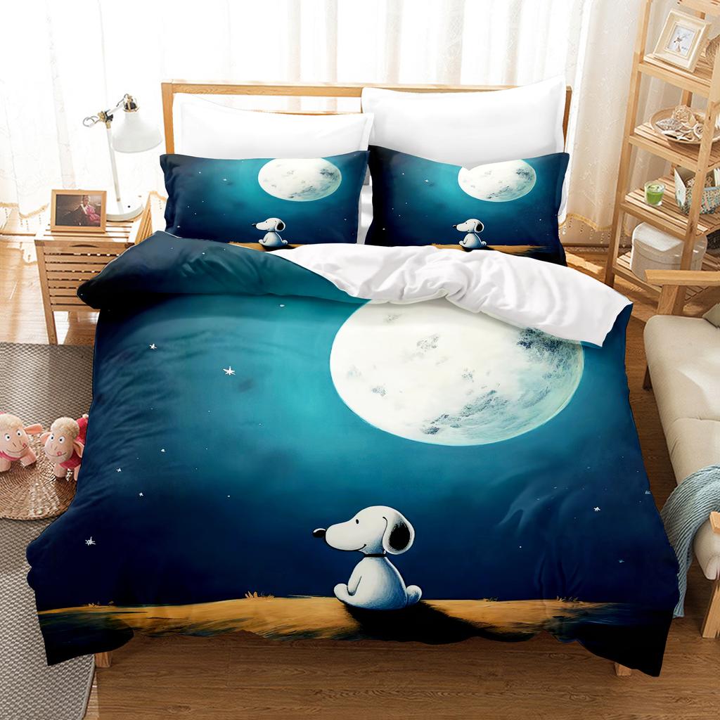Snoopy Home Bedding Set Duvet Cover Comforter Sets 3-Piece Set 1 Quilt Cover Suitable For Children And Adults