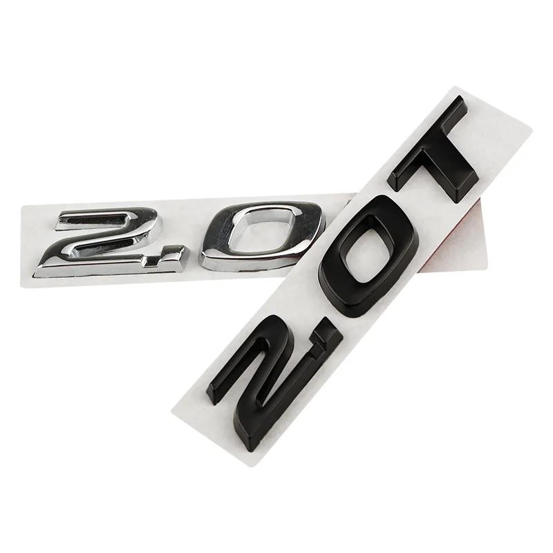 Car 3D Metal 2.0T Sport Displacement Trunk Logo Sticker Emblem Badge Decals For Honda Accord 10th Civic CRV Styling Accessories MG3