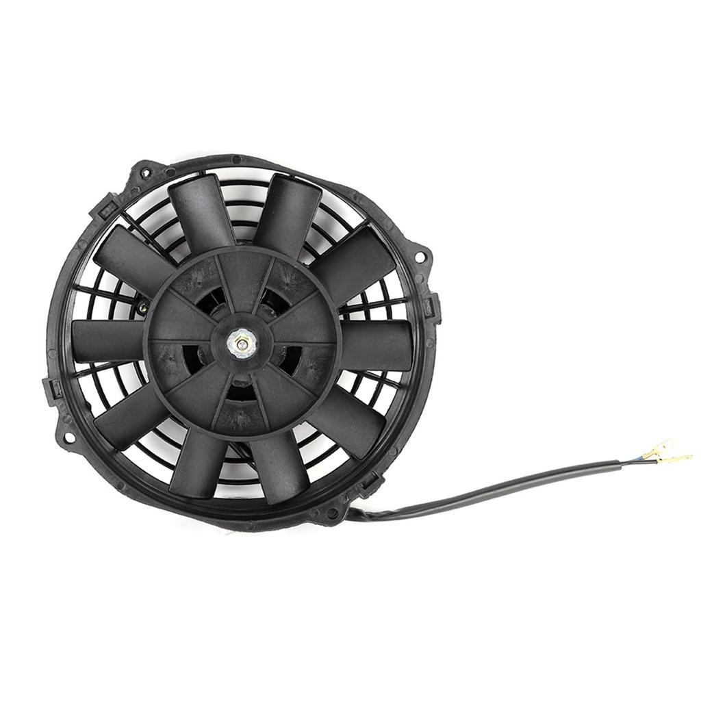 Akozon Radiator Cooling Fan 7 Inch Slim Electric Radiator Push Pull Cooling Fan Thermo Universal with Installation Kit