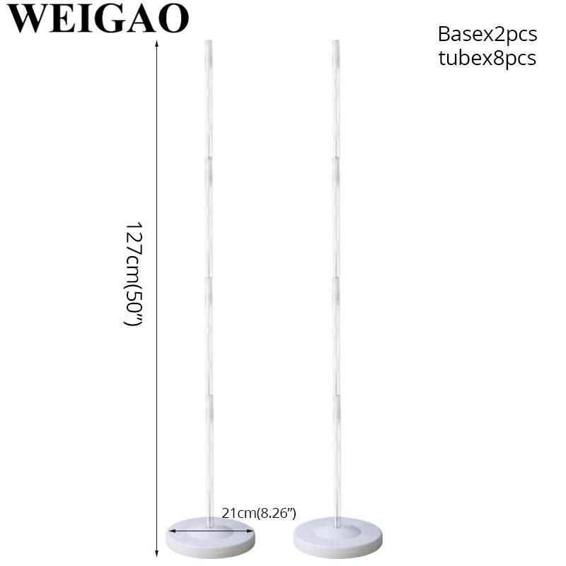 127cm Klar Ballongpelarställning Båge Ballonghållare för Examensdekoration Bröllop Födelsedag Baby Shower Festtillbehör