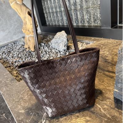 2025 Nowy Styl Prawdziwa Skóra Damska Torebka Skóra Krowia Pleciona Torba Tote Jednokomorowa Tkanina Len Torba Płócienna Pod Ramię Crossbody
