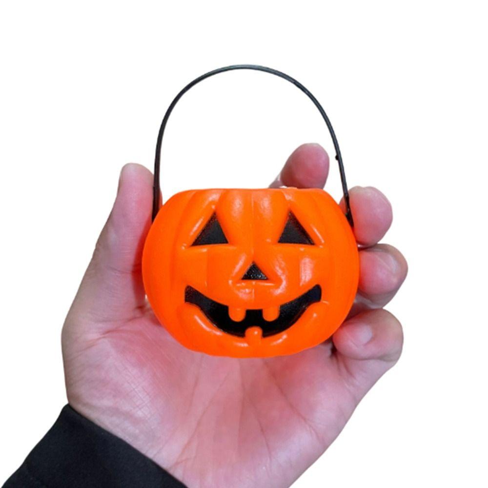 6PCS Set 6cm Size Halloween Pumpkin Jar With Lid Pumpkin Lantern  Home Decoration