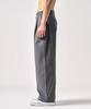 WHOLOVESART Single-Pleat Wide City Slacks Gray