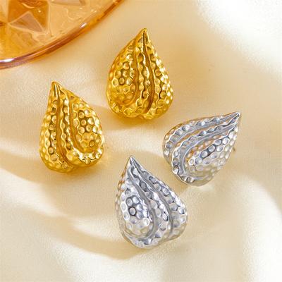 Geometric Pattern Retro Water Drop Stud Earrings Niche Exquisite Earrings Light Luxury High-end Femininity Earrings Personality