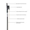 MIVI Music NB-720 Classic Carbon Fiber Violin Bow Size 1/8 Ebony Frog Octagonal Silver Mount Well-Balanced Lightweight Mongolian Horsehair