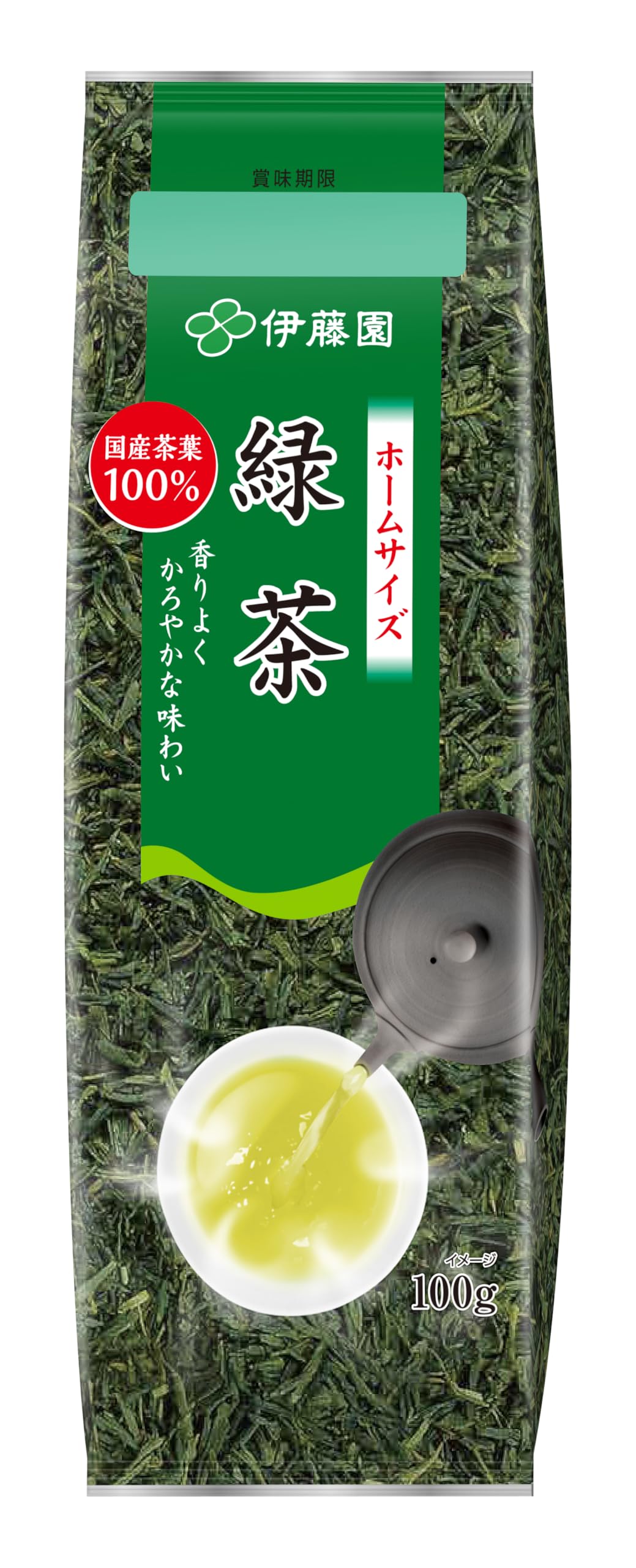 Itoen Home Size Green Tea Made with Domestic Tea Leaves 100g, 100%