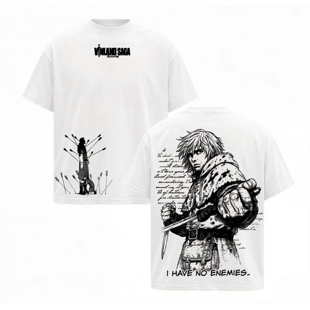 T-shirt Anime Printed  Oversized Tshirt Short Sleeve Cotton Casual Tees Tops Men's Unisex Clothing