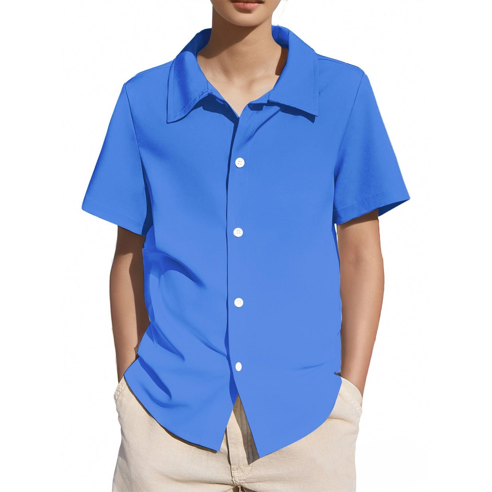 

Детская рубашка для мальчиков, однотонная рубашка с градиентным верхом 160