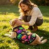 Halloween Dog Costume Pumpkin Print Vest for Small Dogs and Cats, Festive Holiday Pet Outfit for,