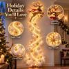 DIY Snowman Magic Trail LED Wall Light Christmas Winter Snow Glowing Ornament Holiday Home Wall Decoration(Requires Assembly)