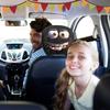 Universal Car Headrest Covers Cartoon Big Eye Design For Commuting Travel Halloween Christmas Holiday Theme Gift