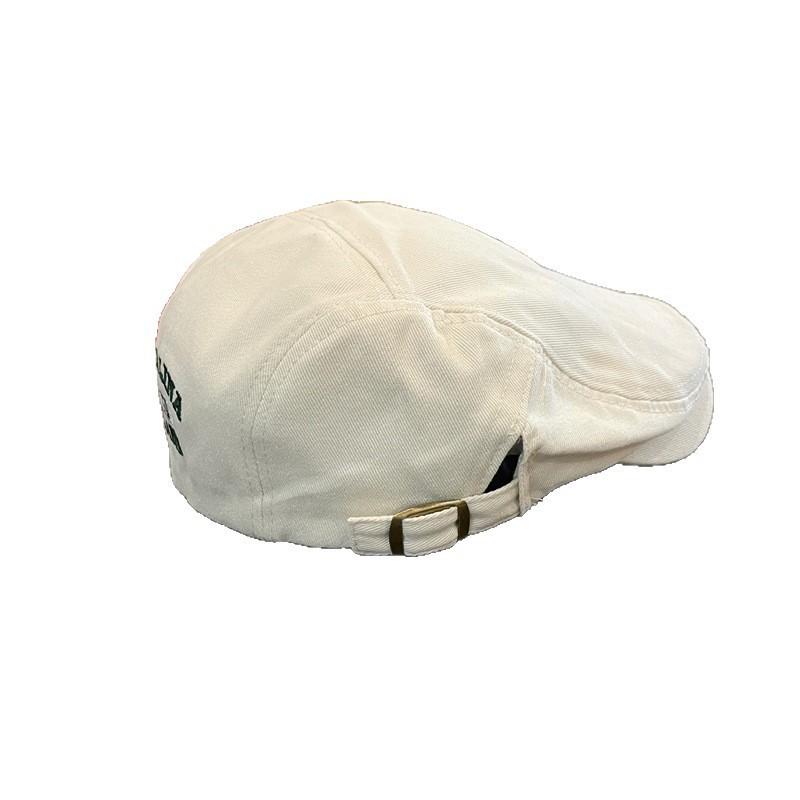 Unisex Cotton Sun Hat With Wide Brim And Embroidered Alphabet For Spring And Fall Fashion