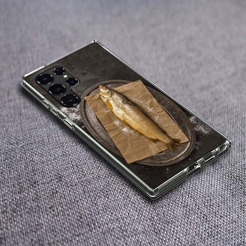 Smoked Mackerel Fish Foodstyling Composition Phone Case For Samsung Galaxy S24 S23 S21 S20 FE S22 S26 Ultra S25 Edge S10 Plus Co