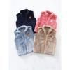 Children's Velvet Vest New Thick Waistcoat Outerwear Boys and Girls Flannel Vest Home Wear Zipper Coat