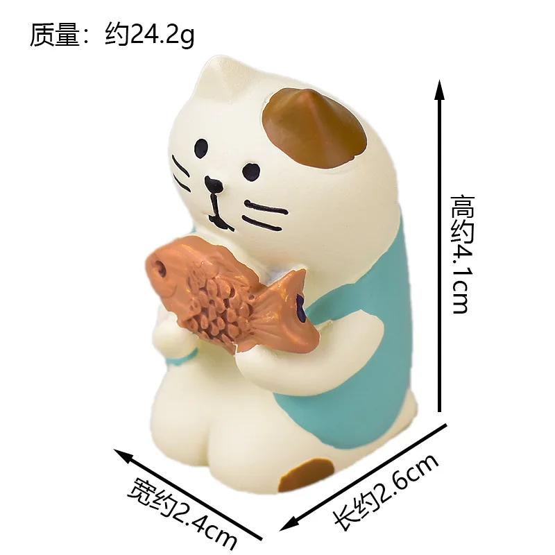 

1pc Cartoon Mid-autumn Cat Miniature Ornament Car Home Cafe Shop Desk Decor Doll Cute Doll Model for Office Home Decoration Toys S-M