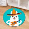 Tai Chi Round Carpet Computer Chair Mat Office Chair Floor Mat Door Mat Foot Mat