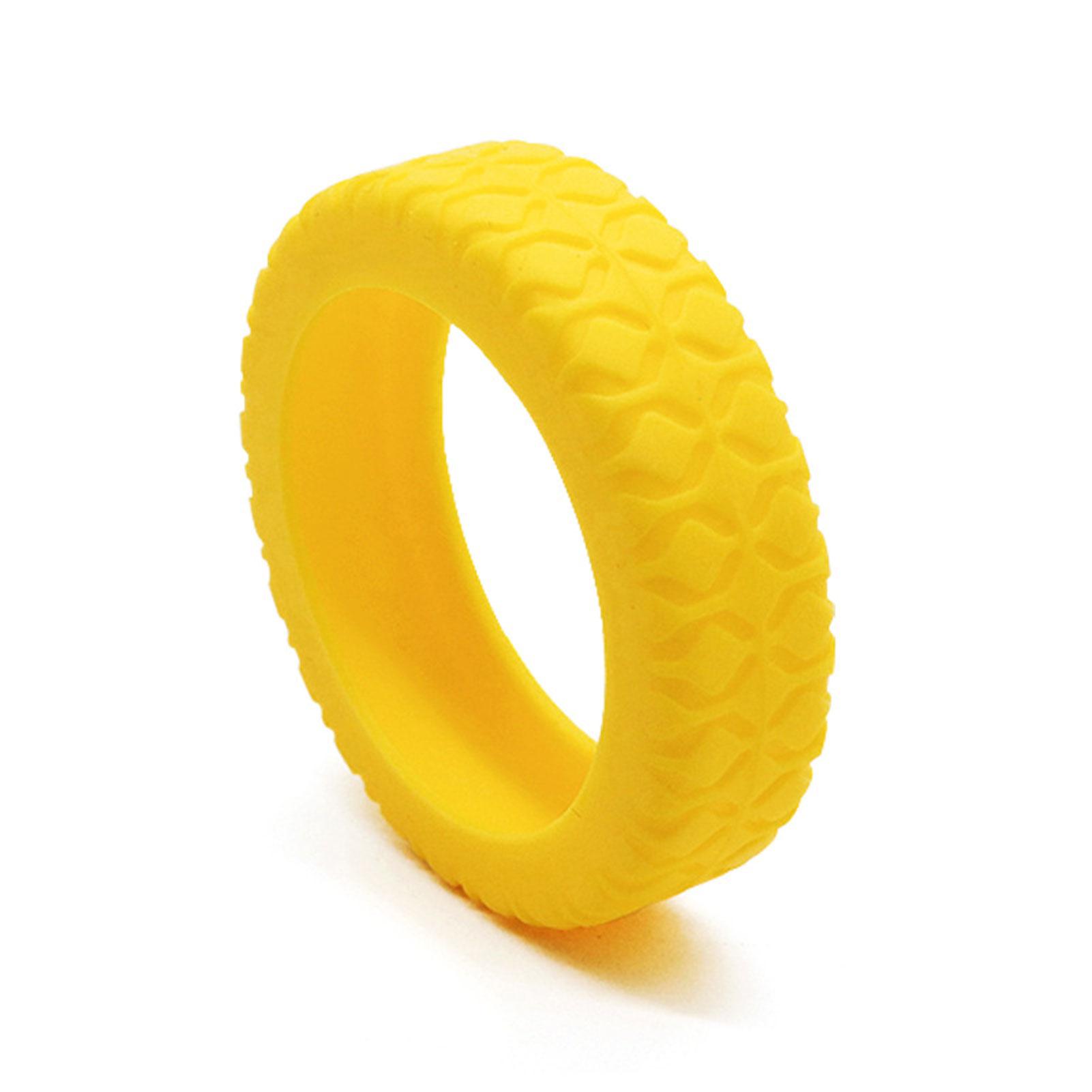 

Защита колес багажа, износостойкая силиконовая защитная накладка, шумоподавляющая, защита от царапин для чемодана, ролик для офисного кресла 1pcs жёлтый