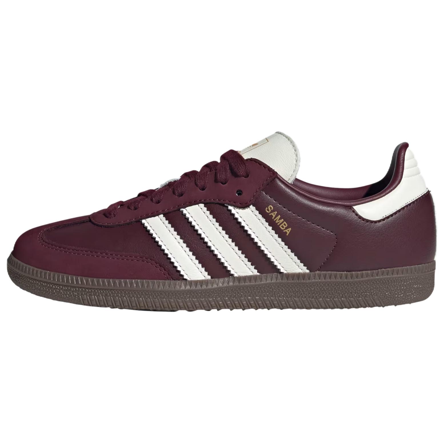 Adidas Unisex White/Red Samba Og Maroon Off Gum Women Sneakers Gum-3 Jr8844 Cm