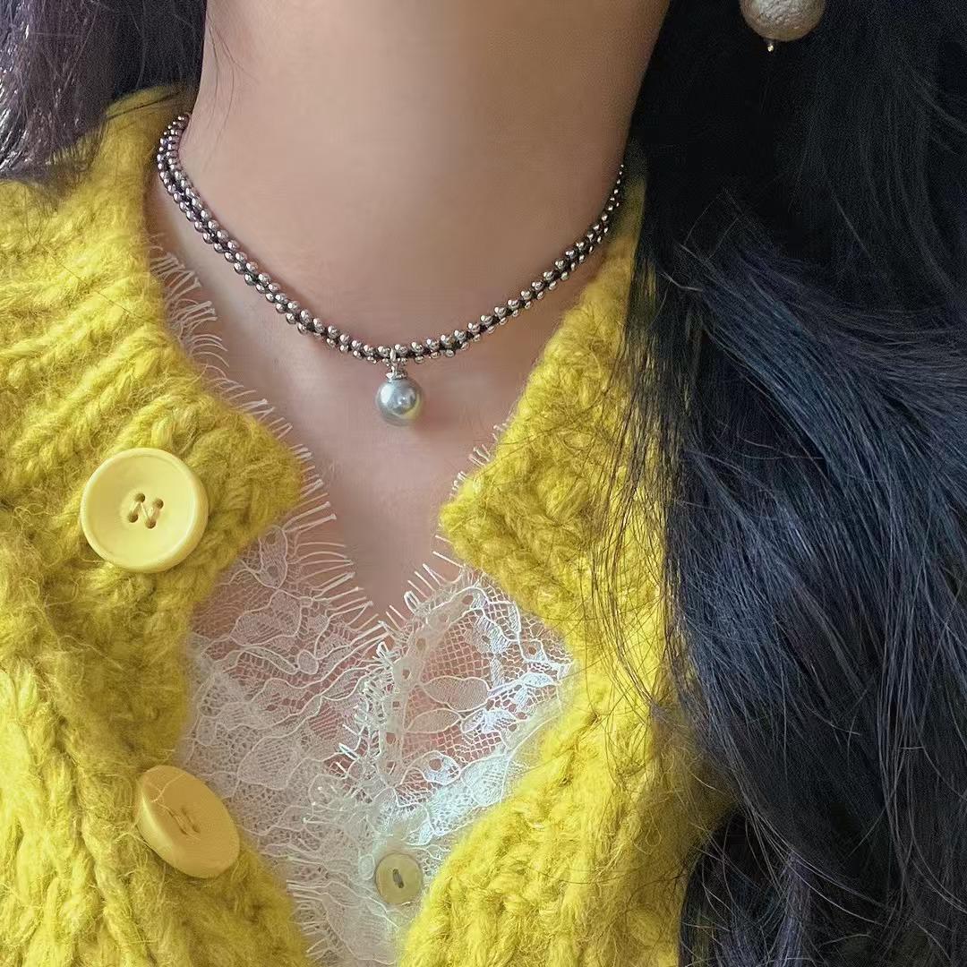

Vintage Design High Gloss Artificial Crystal Pearl Variety Of Wearing Necklace Pendant Chocker
