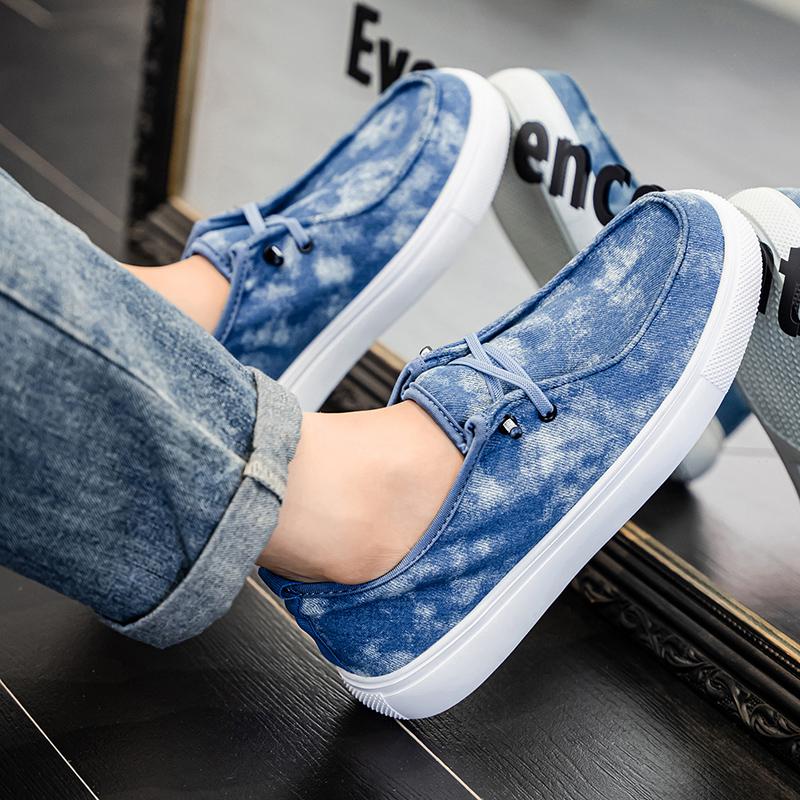 Fashion Summer Men's Canvas Shoes Denim Sneakers Women Canvas Shoes Breathable Moccasins Vulcanized Shoes Men's Sneakers Shoes Plus Size