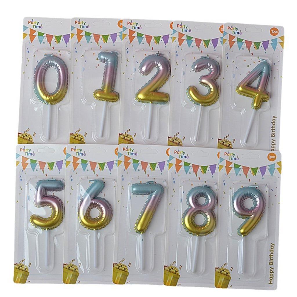 1 PC Creative Digital Candles Color Candle Birthday Cake Decoration Gradient Cake Love Topper Party Supplies