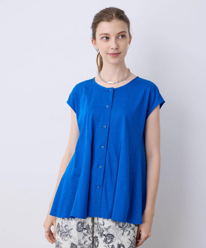 Le Souk Holiday Flared Blue Women's Blouse, 291173,