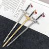 New Antique Metal Sword Hairpin Women's Fashion Chinese Simple and Creative Pan Hairpin Jewelry Temperament Headwear Accessories